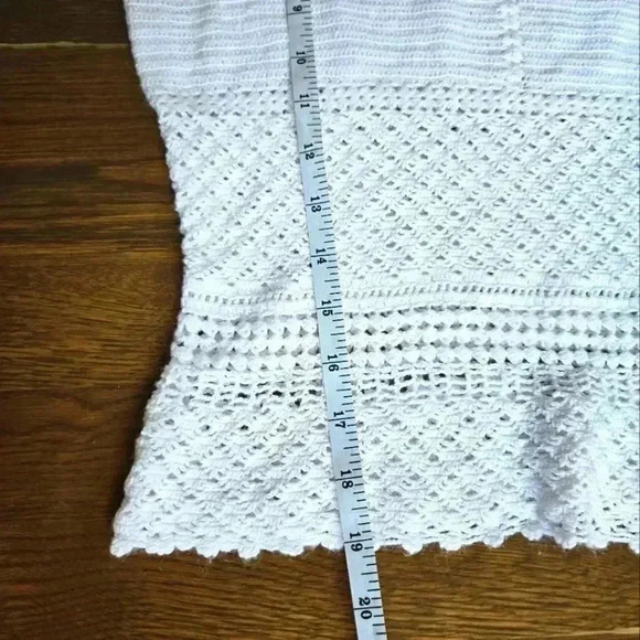 VTG Apostrophe Crochet ramie and cotton cottage core coastal vacation top sz S - Picture 5 of 5